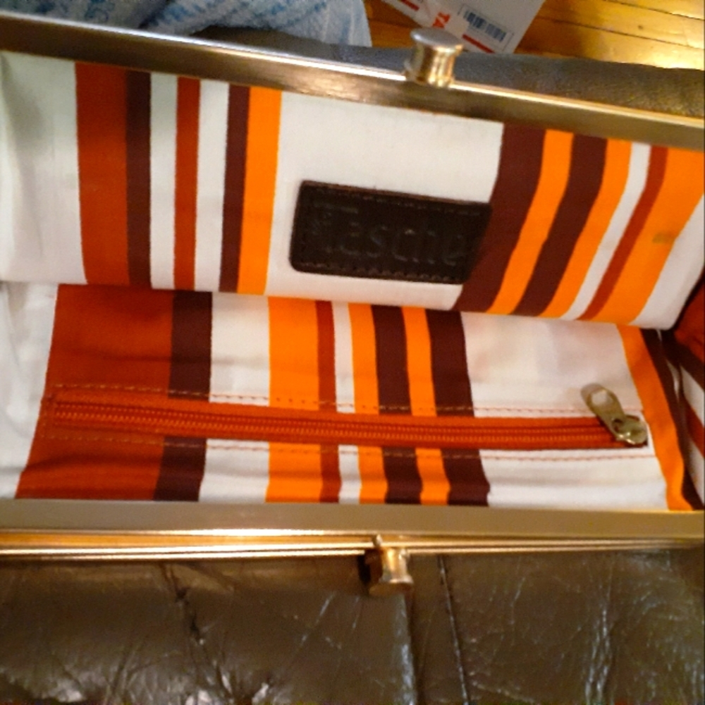 Tasha Leather Wallet Orange
